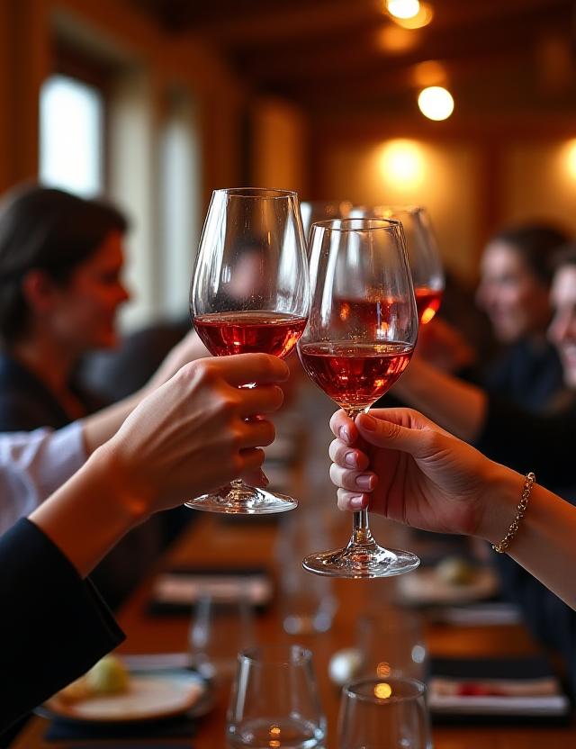 Brindisi durante un evento privato in trattroria